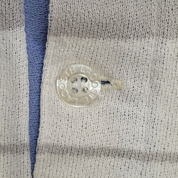 Vintage 90s Chemise Lacoste Polo Shirt Large 22x28 Stripes - Picture 8 of 13